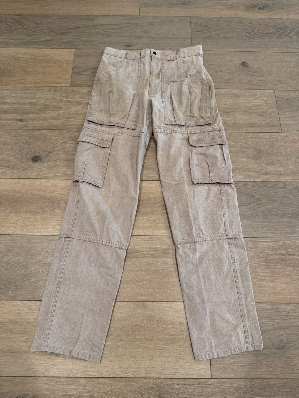 BUGLE BOY CO USA Khaki Vintage Cotton Cargo Utility 90s Taiwan Pants Size 31L